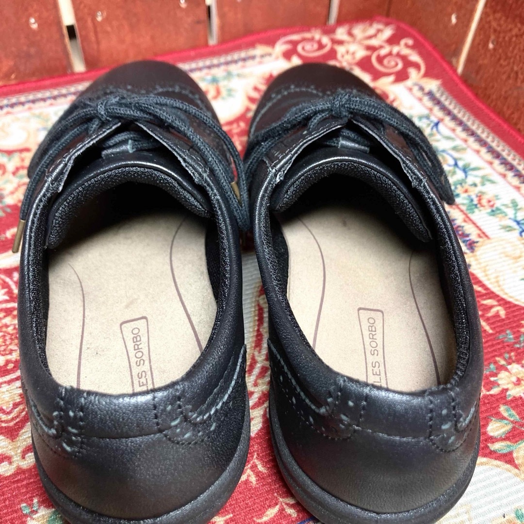 ACHILLES SORBO(アキレスソルボ)の極美品✨アキレスソルボ ウォーキングシューズ 軽量 ウィングチップ 黒23cm レディースの靴/シューズ(スニーカー)の商品写真