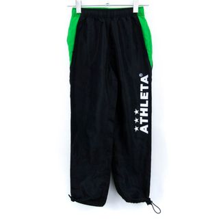 アスレタ(ATHLETA)のアスレタ パンツ ボトムス ウィンドブレーカー サッカー スポーツウエア キッズ 男の子用 140サイズ 黒×緑 ATHLETA(パンツ/スパッツ)