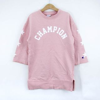 チャンピオン 長袖Ｔシャツ トップス チュニック スウェット スポーツウエア キッズ 女の子用 130サイズ ピンク Champion