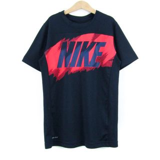 ナイキ(NIKE)のナイキ 半袖Ｔシャツ トップス ロゴT スポーツウエア キッズ 男の子用 Lサイズ 紺×オレンジ NIKE(Tシャツ/カットソー)