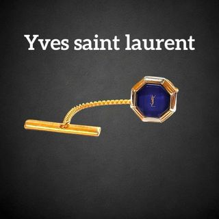 イヴサンローラン(Yves Saint Laurent)の✨美品✨　イヴサンローラン　タイタック　色石　ブルー　カサンドラ　at4(その他)