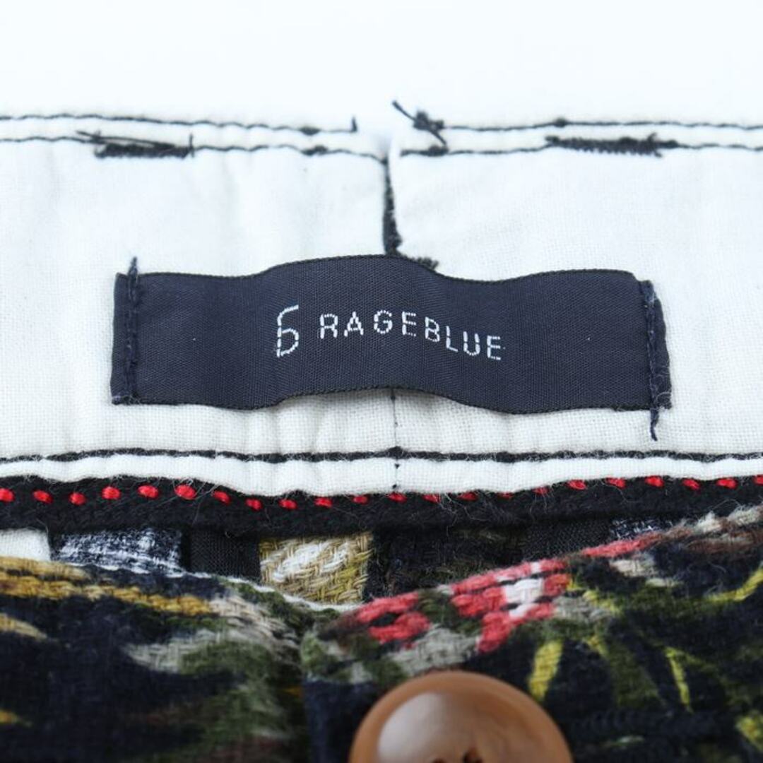 RAGEBLUE(レイジブルー)のレイジブルー パンツ ボトムス ハーフパンツ 花柄 メンズ Mサイズ ブラック RAGEBLUE メンズのパンツ(その他)の商品写真