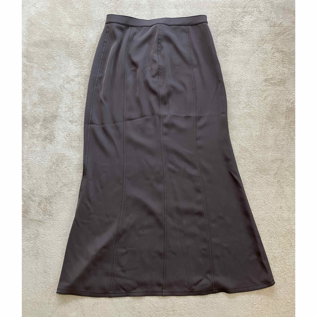 伊太利屋(イタリヤ)の伊太利屋　ブラウン　ロングスカート レディースのスカート(ロングスカート)の商品写真