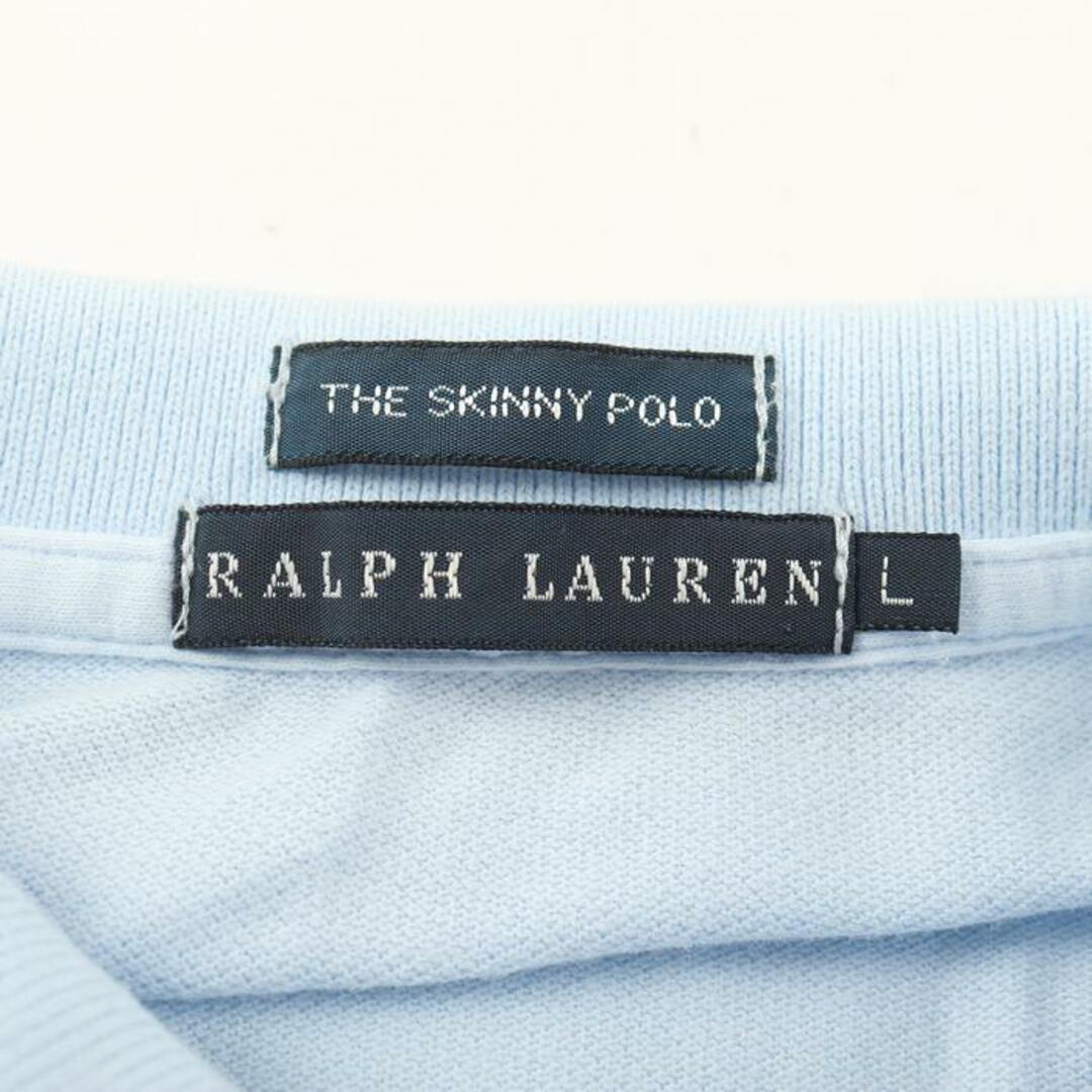 Ralph Lauren(ラルフローレン)のラルフローレン ポロシャツ トップス 半袖 スキニー レディース Lサイズ ブルー RALPH LAUREN レディースのトップス(ポロシャツ)の商品写真