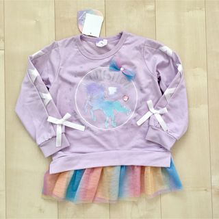 新品 チュール ペプラム  ユニコーン トップス 120(Tシャツ/カットソー)