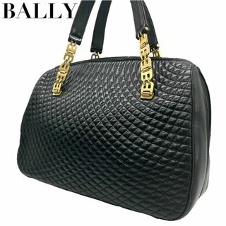 Bally - 美品　BALLY バリー　s95 キルティング　 B金具　ハンドバッグ　黒