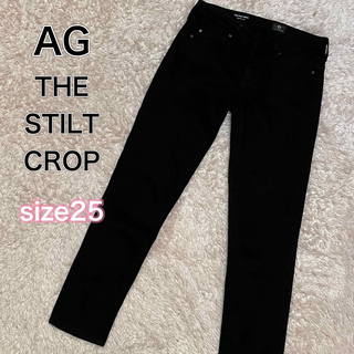 AG - AG エージー　THE STILT CROP ブラック　スリムジーンズ　W25