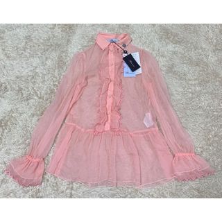 Blumarine - 新品　Blumarine ブルマリン　ブラウス　ピンク　シルク100　イタリア製