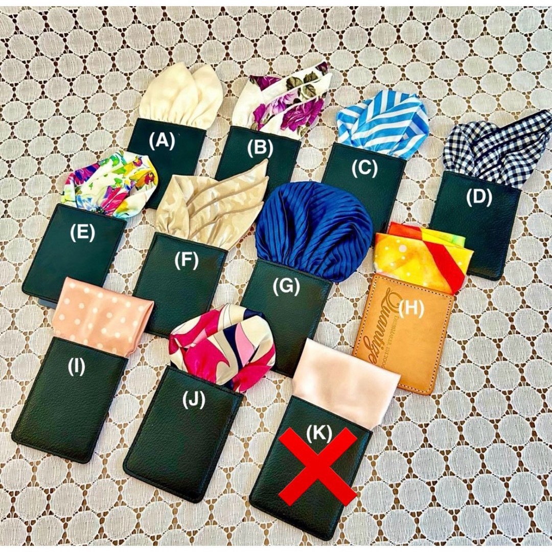 【新品】ポケットチーフ/フィックスポン差し込み式…(H) メンズのファッション小物(ハンカチ/ポケットチーフ)の商品写真
