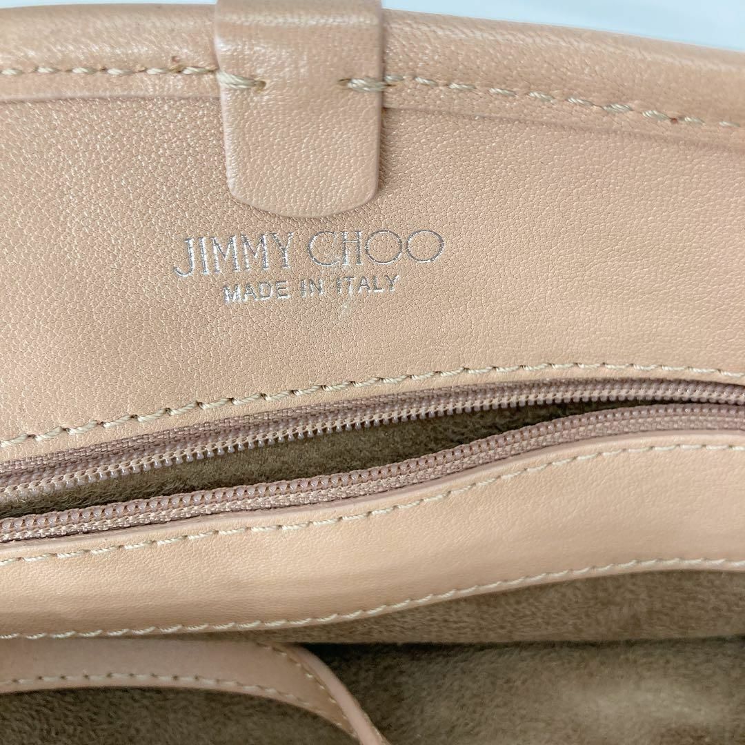 JIMMY CHOO(ジミーチュウ)の✨極美品✨JIMMY CHOO ジミーチュウ　トートバッグ サシャ S ベージュ レディースのバッグ(ハンドバッグ)の商品写真