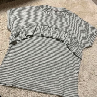 シマムラ(しまむら)のボーダー フリル 半袖Tシャツ(Tシャツ/カットソー(半袖/袖なし))