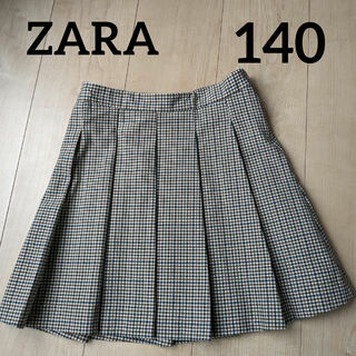 ザラ(ZARA)のZARA　ミニスカート　プリーツスカート　140 チェック　レトロ　キッズ(スカート)