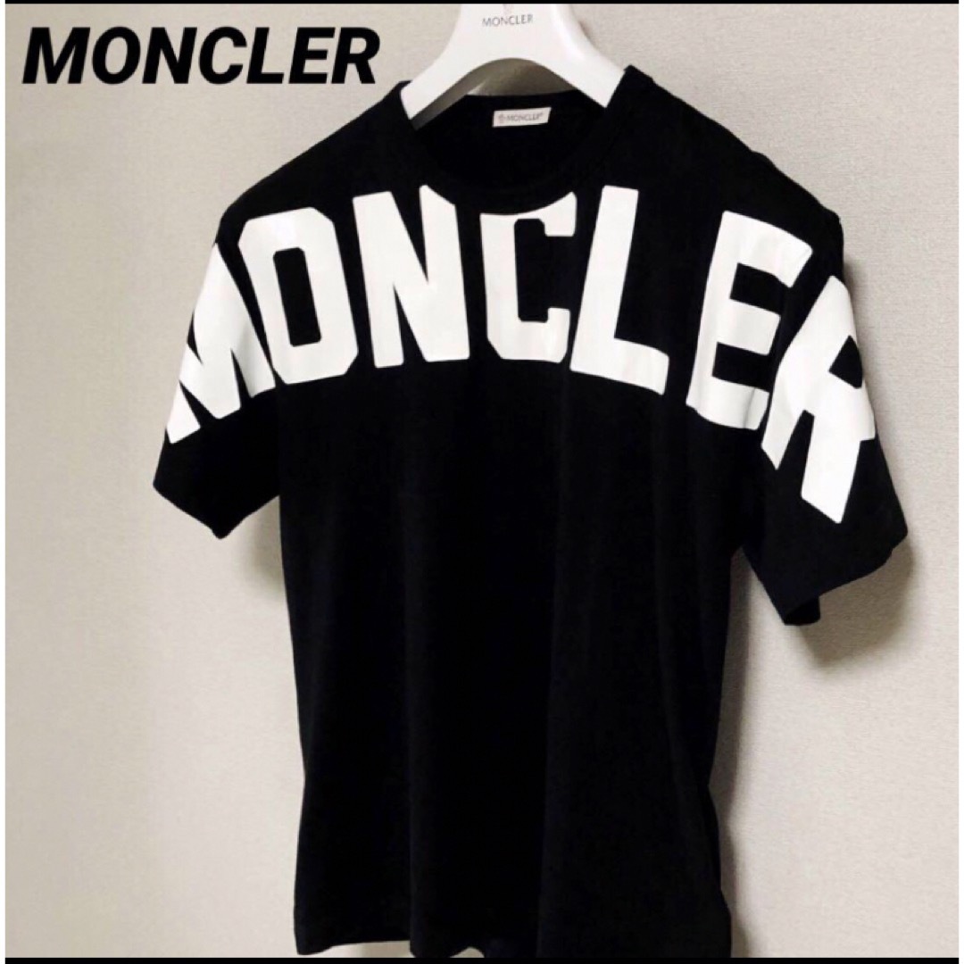 MONCLER(モンクレール)のモンクレール　MONCLER Tシャツ　ビッグロゴ　ブラック　美品　国内正規品 メンズのトップス(Tシャツ/カットソー(半袖/袖なし))の商品写真