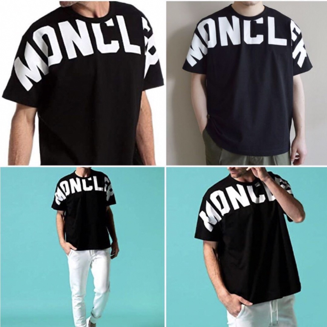 MONCLER(モンクレール)のモンクレール　MONCLER Tシャツ　ビッグロゴ　ブラック　美品　国内正規品 メンズのトップス(Tシャツ/カットソー(半袖/袖なし))の商品写真