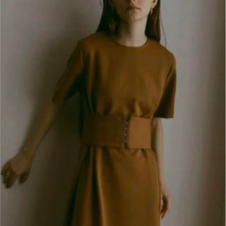 トゥデイフル(TODAYFUL)のHella belted dress (camel)(ロングワンピース/マキシワンピース)