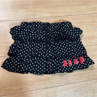 ANAP kids 100cm 黒×ドット フリルスカート