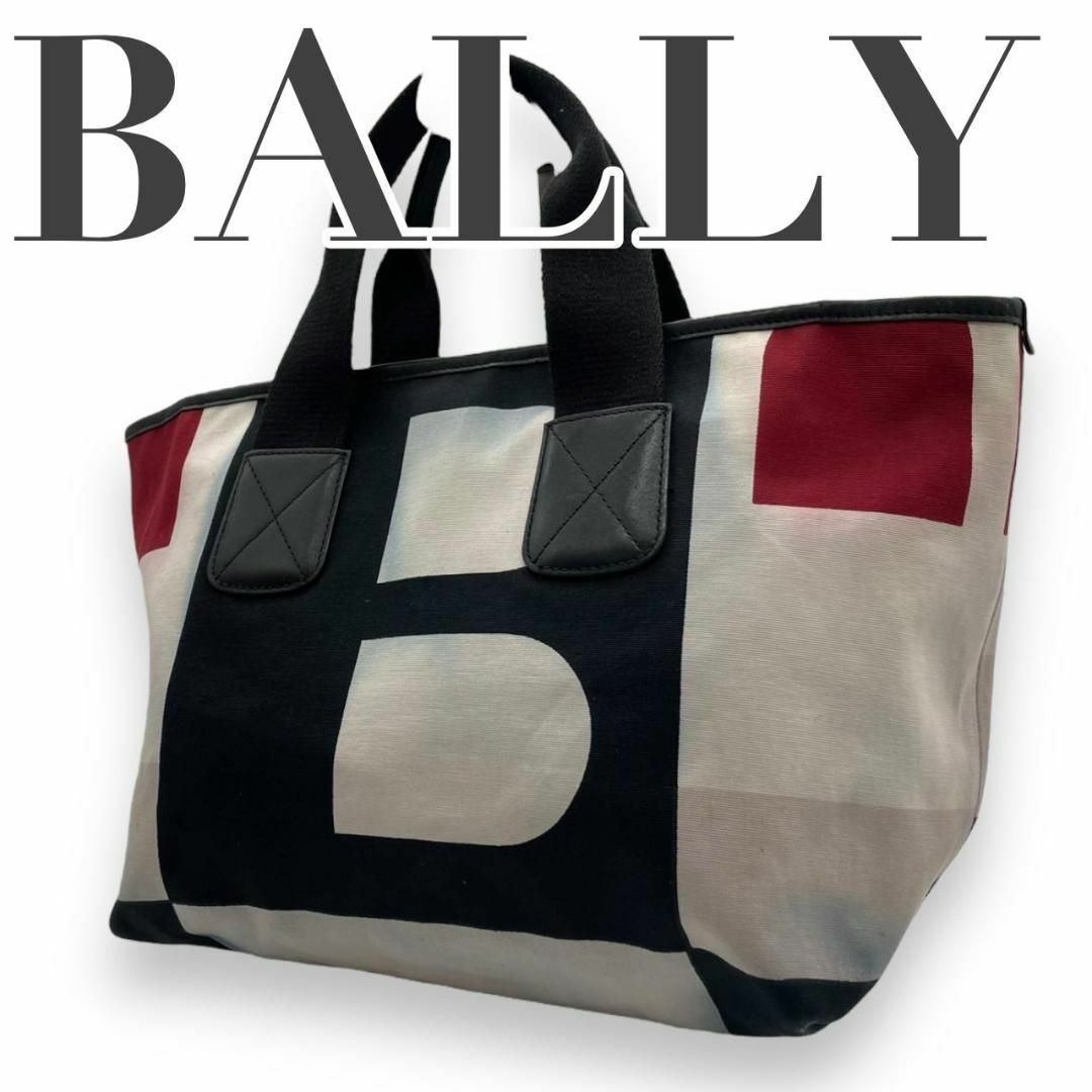 Bally(バリー)のBALLY バリー　s49 デカロゴ　総柄　キャンバス　トートバッグ　 Bロゴ レディースのバッグ(トートバッグ)の商品写真