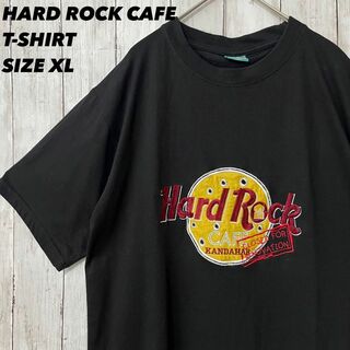 ヴィンテージ古着　HARD ROCK CAFEハードロックカフェ刺繍TシャツXL(Tシャツ/カットソー(半袖/袖なし))
