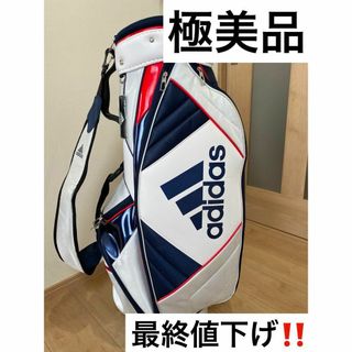 adidas - 【極美品•最終値下げ】アディダス　キャディバッグ　カート型　ネームプレート有り