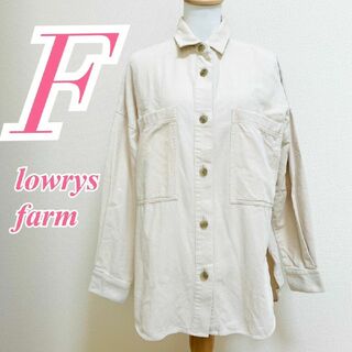 ローリーズファーム(LOWRYS FARM)のローリーズファーム　ジャケット　F　ホワイト　オーバーサイズ　綿100%(その他)