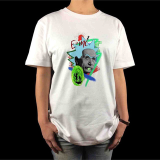 新品 アインシュタイン 相対性理論 天才物理学者 数式 ペイントアート Tシャツ(Tシャツ/カットソー(半袖/袖なし))