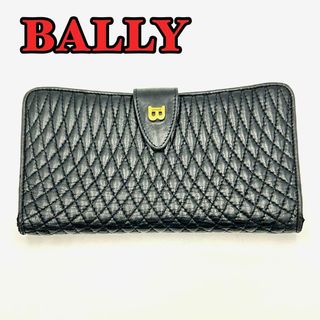 Bally - 【極美品/希少】BALLY Bロゴ がま口ロングウォレット キルティングレザー