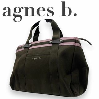 agnes b. - 極美品　agnes b. アニエスべー　s49 キャンバス　ハンドバッグ　茶