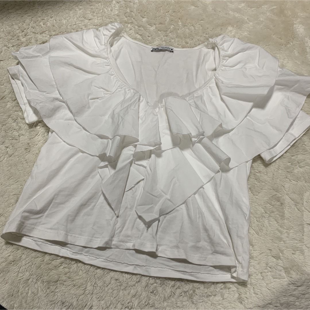 ZARA(ザラ)のZARA フリルTシャツ メンズのトップス(Tシャツ/カットソー(半袖/袖なし))の商品写真