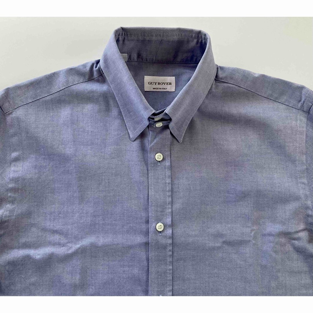 GUY ROVER(ギローバー)のGUY ROVER イタリア製 タブカラーシャツ 39 15 1/2 ブルー  メンズのトップス(シャツ)の商品写真
