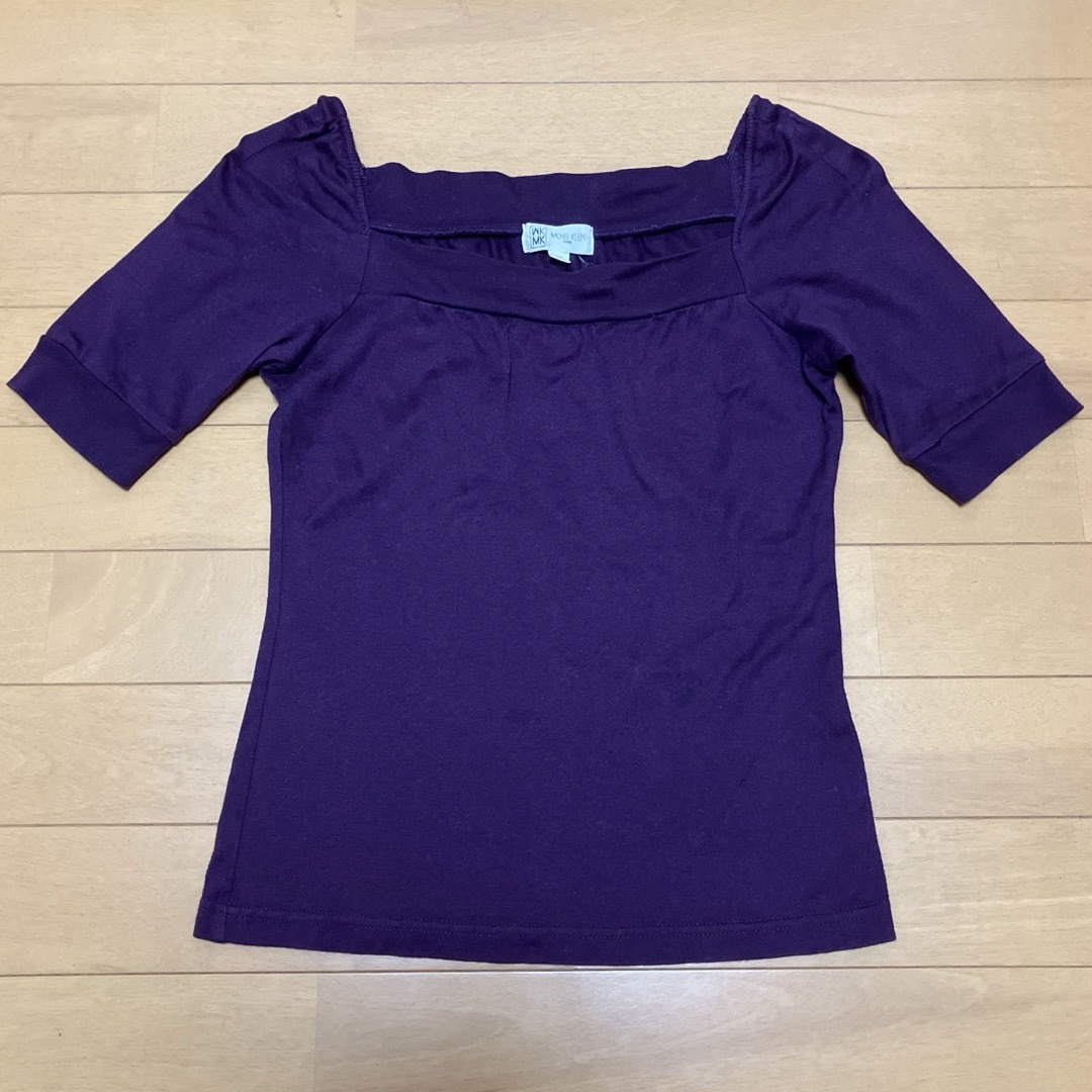 MK MICHEL KLEIN(エムケーミッシェルクラン)のTシャツ　パープル　エムケーミシェルクラン レディースのトップス(Tシャツ(半袖/袖なし))の商品写真