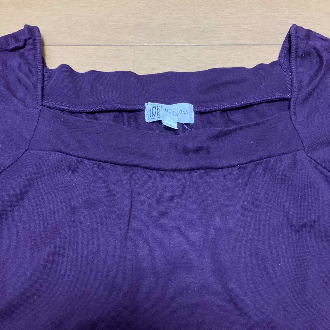 MK MICHEL KLEIN(エムケーミッシェルクラン)のTシャツ　パープル　エムケーミシェルクラン レディースのトップス(Tシャツ(半袖/袖なし))の商品写真