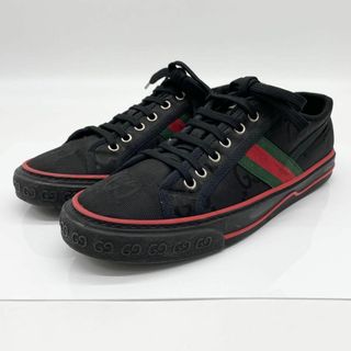 グッチ(Gucci)のグッチ スニーカー シェリーライン GG キャンバス ブラック マルチカラー(スニーカー)