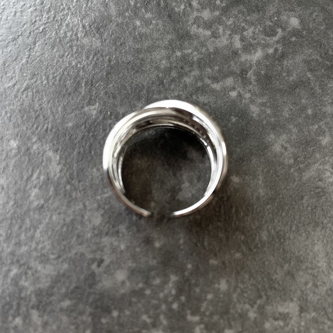 シルバーリング　ダブルクロス　オープンリング メンズのアクセサリー(リング(指輪))の商品写真