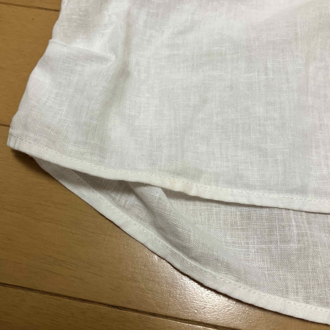 しまむら(シマムラ)の半袖シャツ　ホワイト レディースのトップス(シャツ/ブラウス(半袖/袖なし))の商品写真