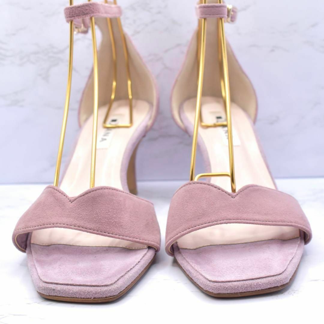 DIANA(ダイアナ)のDIANA ダイアナ　スエードサンダル　パンプス　くすみピンクパープル レディースの靴/シューズ(サンダル)の商品写真