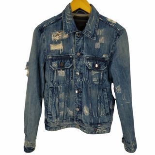 ゲス(GUESS)のGUESS(ゲス) クラッシュデニムジャケット DILLON JACKET 加工(Gジャン/デニムジャケット)