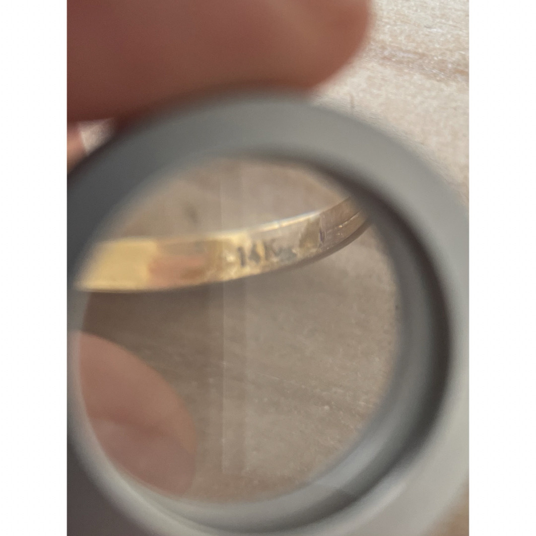指輪/リング/ゴールド/14K/14金/ライトグリーン/総重量3.5g/13号 レディースのアクセサリー(リング(指輪))の商品写真
