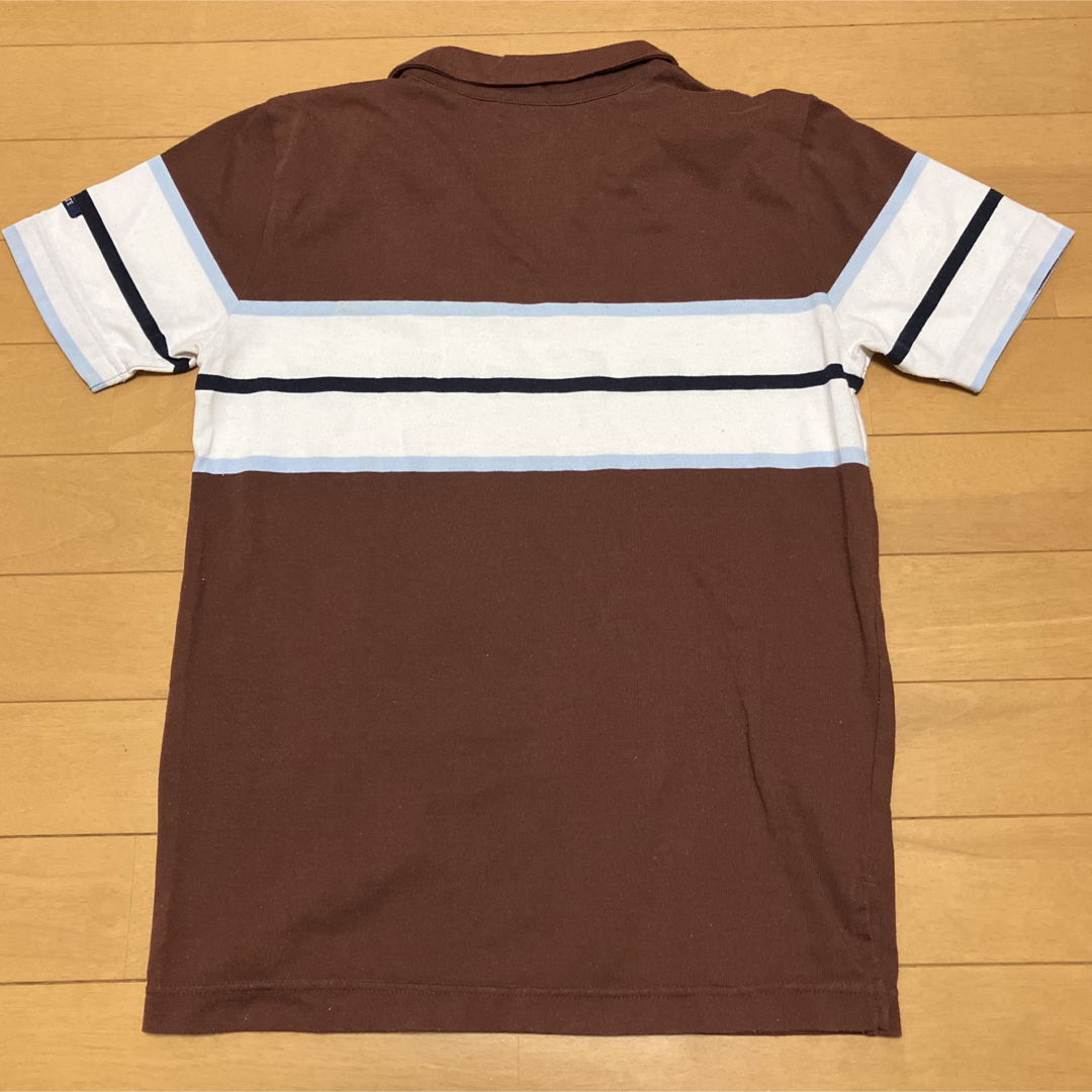 Tシャツ　ブラウン×ブルー×ホワイト レディースのトップス(Tシャツ(半袖/袖なし))の商品写真