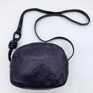 LOEWE - 【LOEWE】ショルダーバッグ　ノット　アナグラム型押し　柔らかレザー　パープル