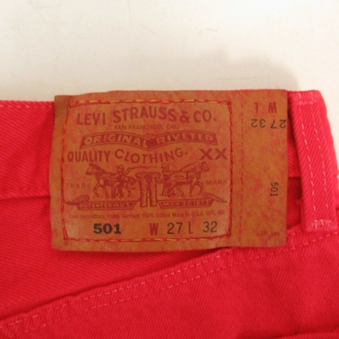 Levi's(リーバイス)のリーバイス 90's 501 デニムパンツ ジーンズ レッド W27 L32 レディースのパンツ(デニム/ジーンズ)の商品写真