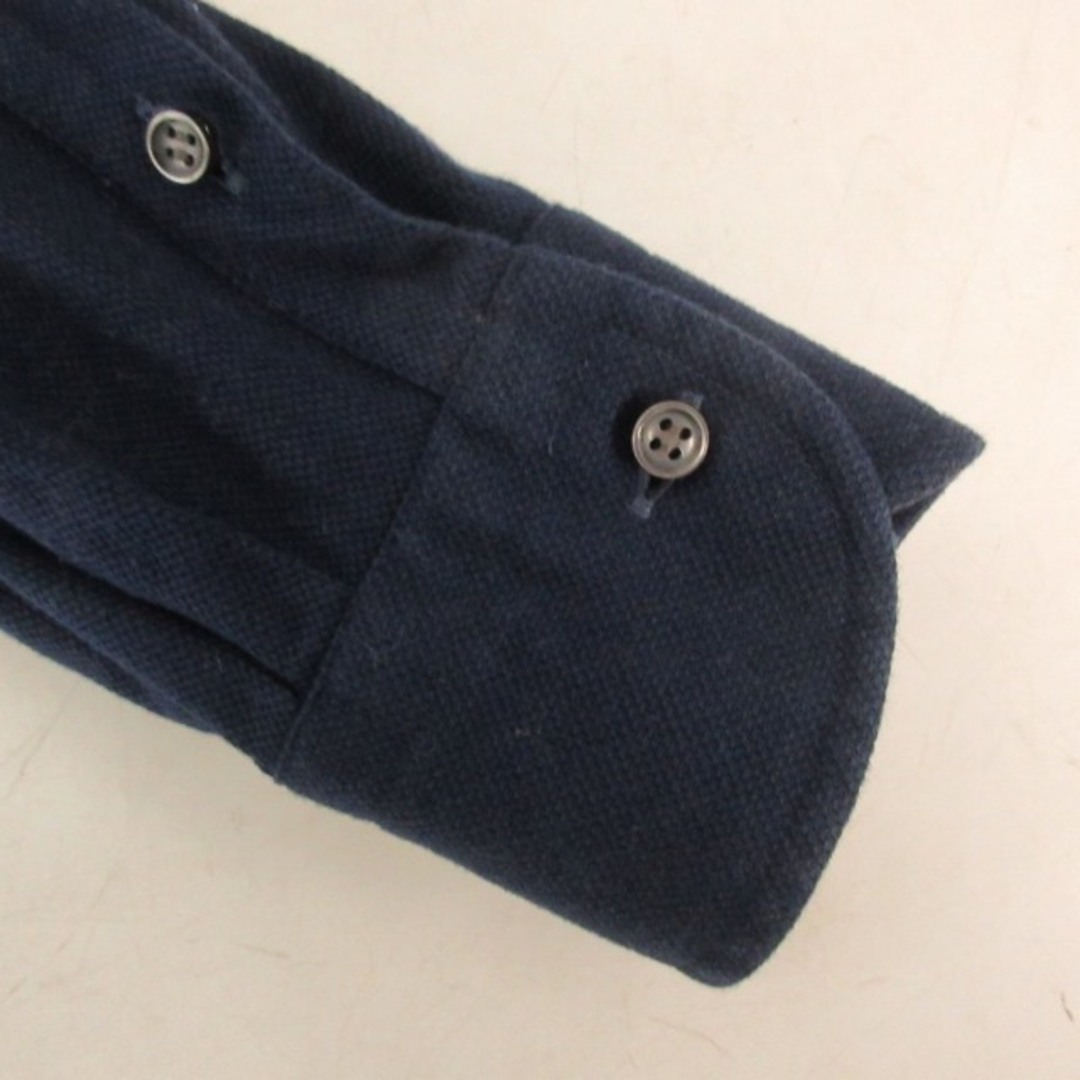 ORIAN(オリアン)のオリアン カジュアルシャツ 鹿の子生地 コットン 長袖 紺 ネイビー S メンズのトップス(シャツ)の商品写真