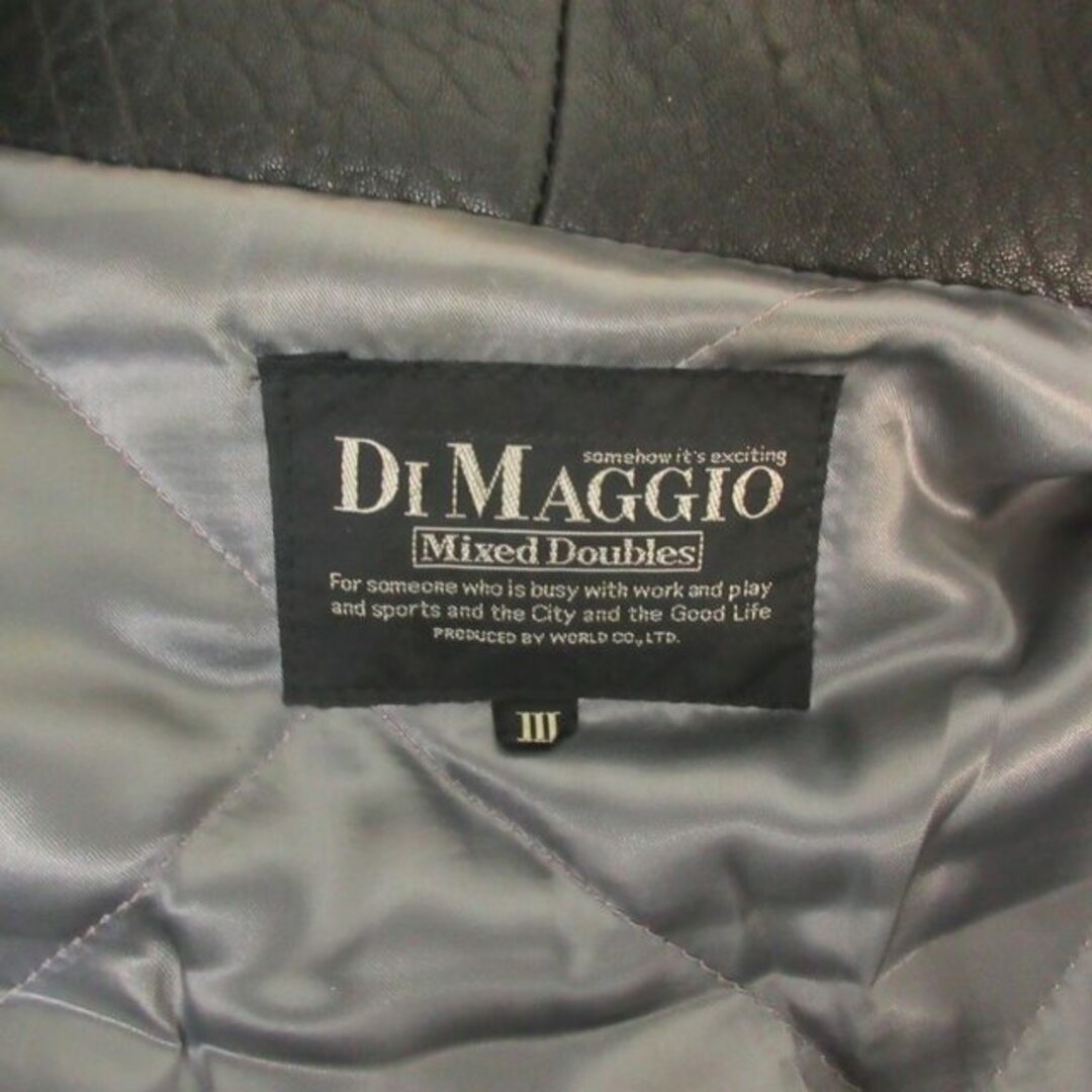 other(アザー)のディマジオ レザージャケット ブルゾン ジップアップ 黒 ブラック 3 約L メンズのジャケット/アウター(ブルゾン)の商品写真
