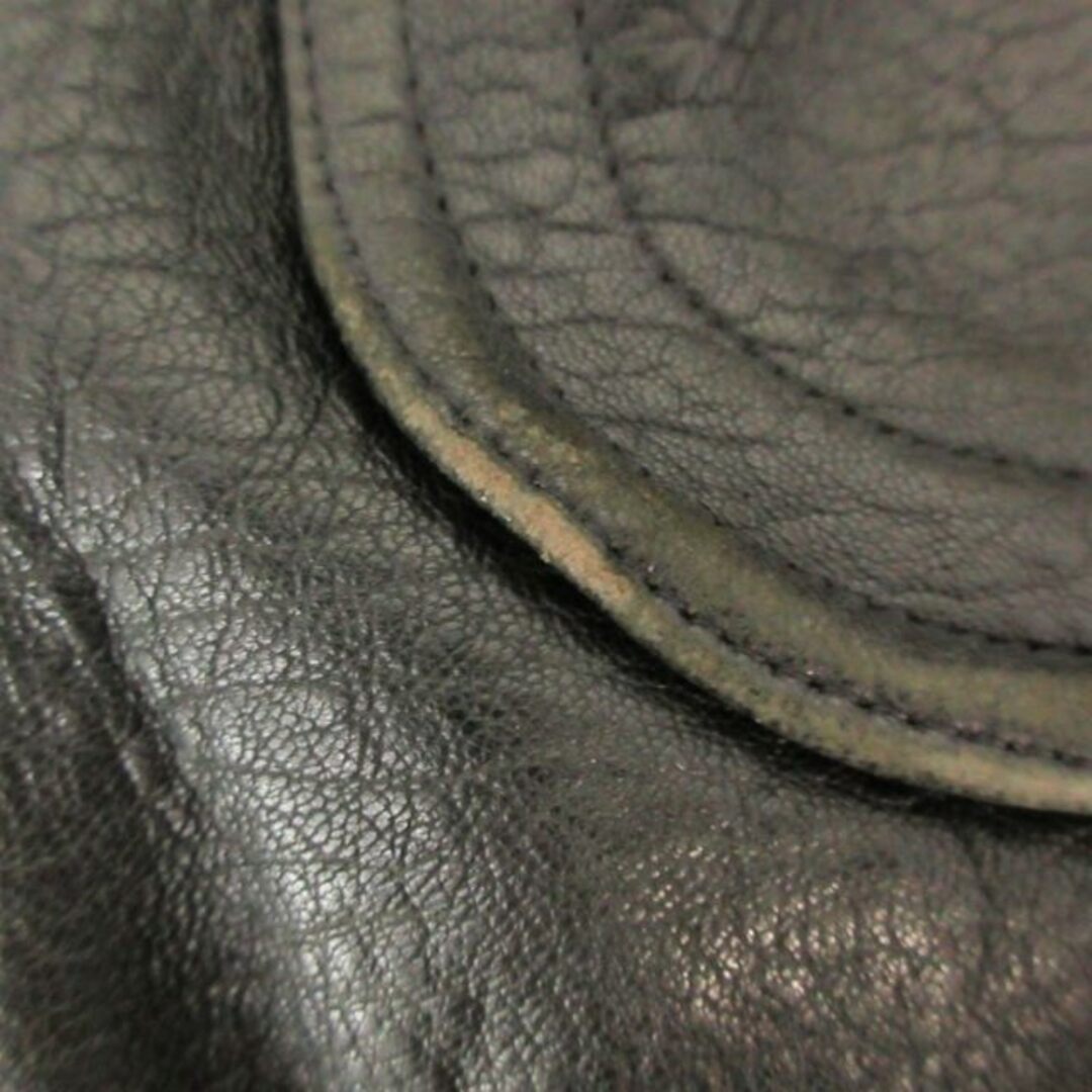 other(アザー)のディマジオ レザージャケット ブルゾン ジップアップ 黒 ブラック 3 約L メンズのジャケット/アウター(ブルゾン)の商品写真