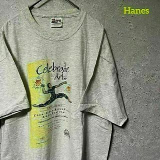 ヘインズ(Hanes)のHanes ヘインズ Tシャツ 半袖 アート ゆるダボ L(Tシャツ/カットソー(半袖/袖なし))