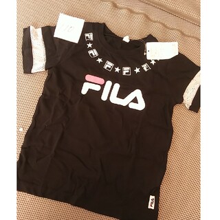 フィラ(FILA)のFILAフィラ新品未使用タグ付きＴシャツ黒ピンク(Tシャツ/カットソー)