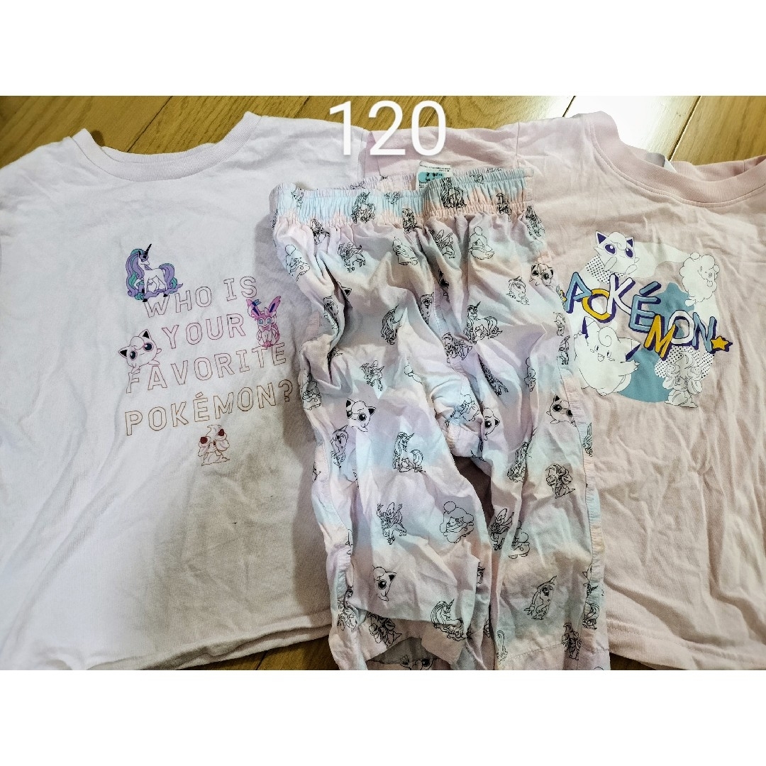 ポケモン(ポケモン)のポケモン ピンク 120サイズ キッズ/ベビー/マタニティのキッズ服女の子用(90cm~)(Tシャツ/カットソー)の商品写真