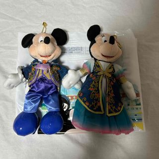 ディズニー(Disney)のディズニーシー　ファンタジースプリングス　ミッキー　ミニー　ぬいぐるみバッチ(キャラクターグッズ)