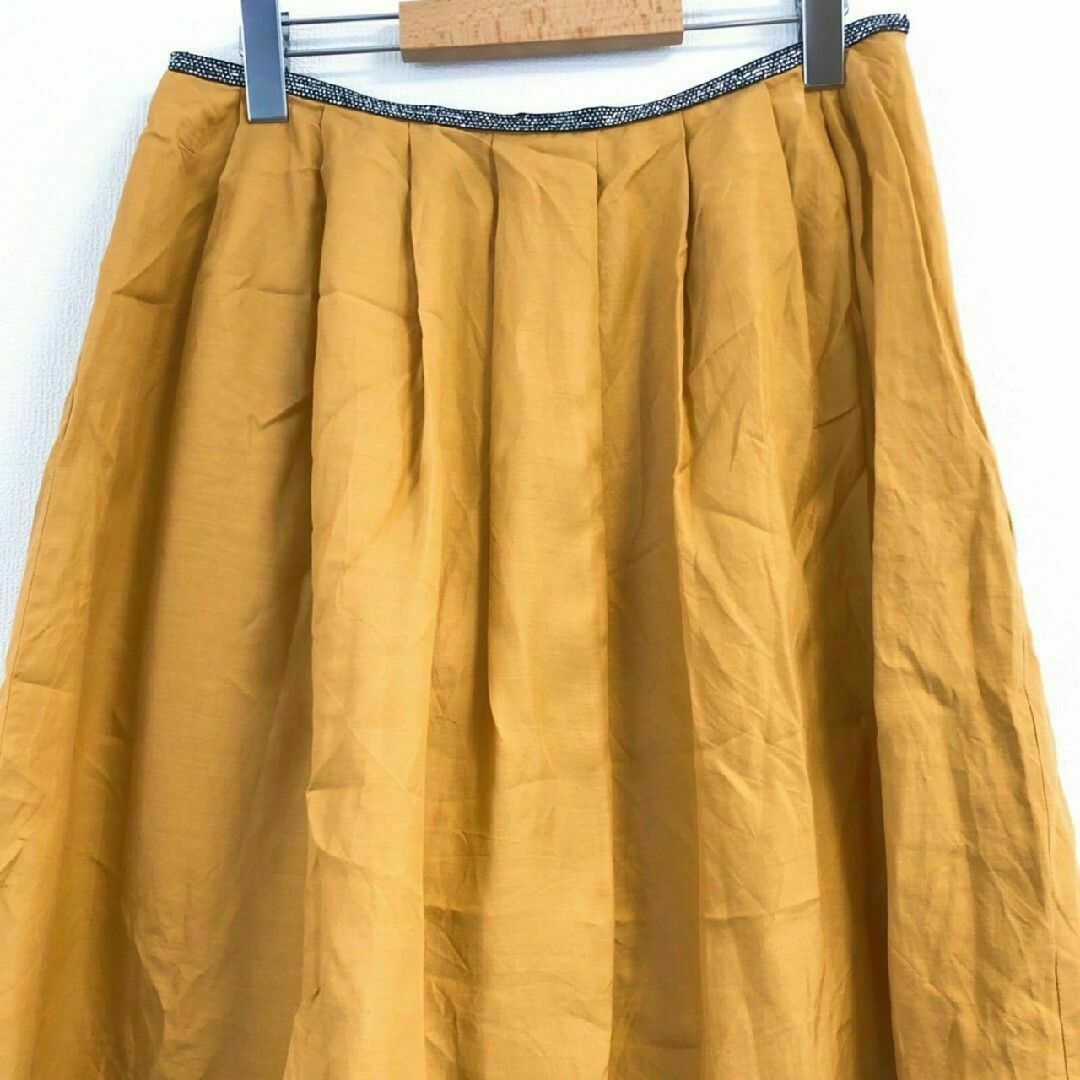 UNITED ARROWS green label relaxing(ユナイテッドアローズグリーンレーベルリラクシング)のgreen label relaxing グリンレーベルリラクシング フレア 黄 レディースのスカート(ひざ丈スカート)の商品写真