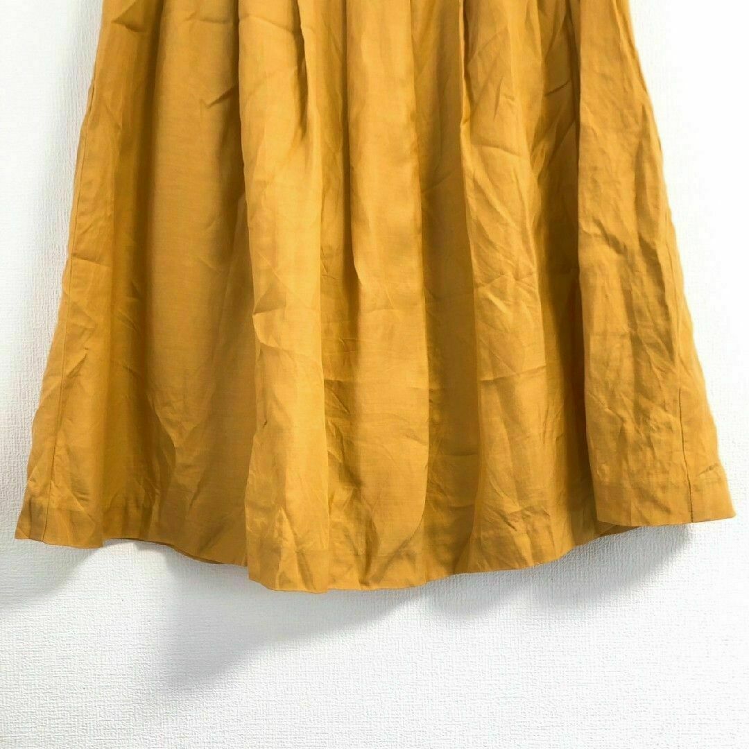 UNITED ARROWS green label relaxing(ユナイテッドアローズグリーンレーベルリラクシング)のgreen label relaxing グリンレーベルリラクシング フレア 黄 レディースのスカート(ひざ丈スカート)の商品写真