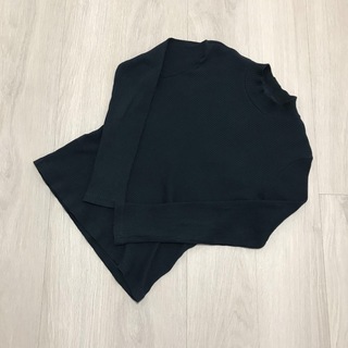 UNIQLO ユニクロ　リブハイネックT(Tシャツ/カットソー(七分/長袖))